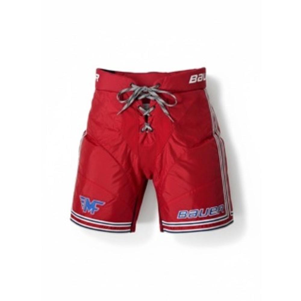 Bauer Red Ice Hockey Pants MF Logo Lace Up Padded Mens Small - Picture 1 of 9